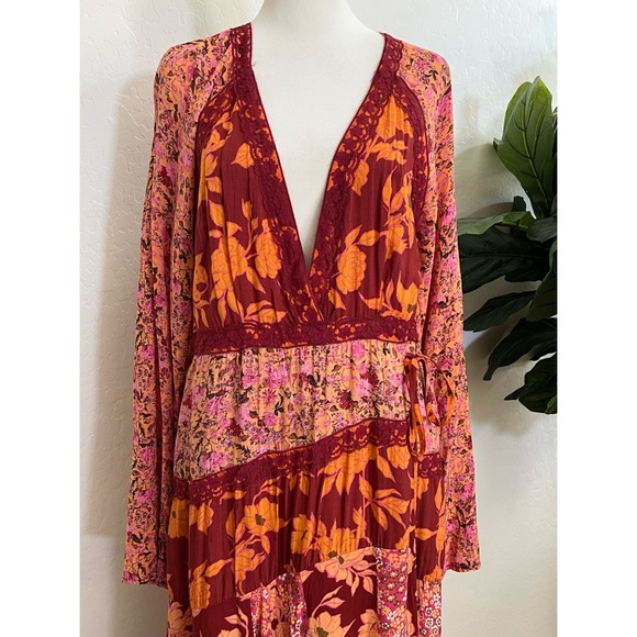 Free People Floral Tilda Maxi Dress - Red and Pink - Picture 6 of 11